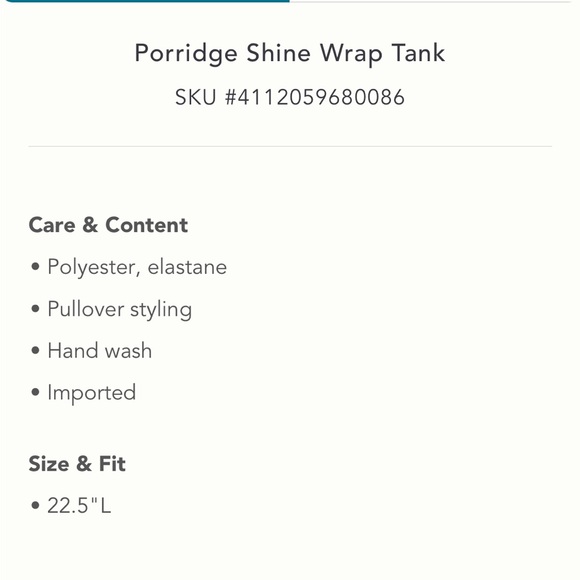 ✨ Anthropologie Shine Wrap Tank Sz L - Picture 5 of 6